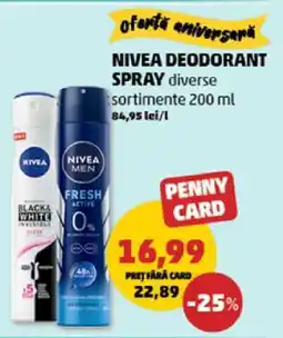 Penny NIVEA Deodorant spray Ofertă