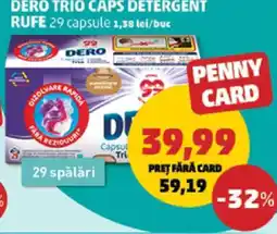 Penny DERO TRIO CAPS DETERGENT RUFE Ofertă