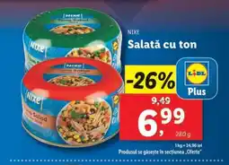 Lidl Nixe Salată cu ton Ofertă