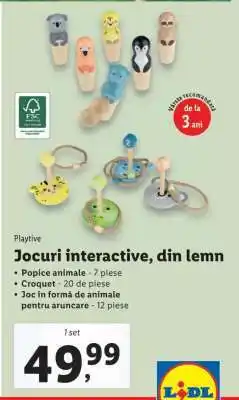 Lidl Jocuri interactive, din lemn Ofertă