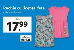Lidl Rochie cu licență, fete Ofertă