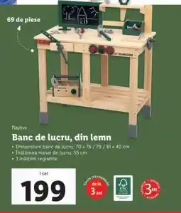 Lidl Banc de lucru, din lemn Ofertă