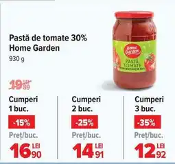 Carrefour Pastă de tomate 30% Home Garden Ofertă