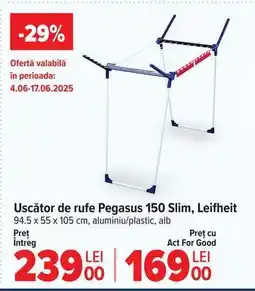Carrefour Uscător de rufe Pegasus 150 slim Leifheit Ofertă