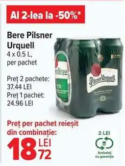 Carrefour Bere Pilsner Urquell Ofertă