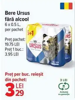 Carrefour Bere Ursus fără alcool Ofertă