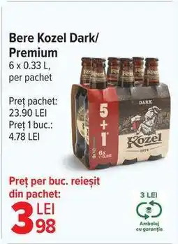 Carrefour Bere Kozel dark/premium Ofertă