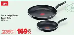 Carrefour Set x 2 tigăi Start Easy, Tefal Ofertă