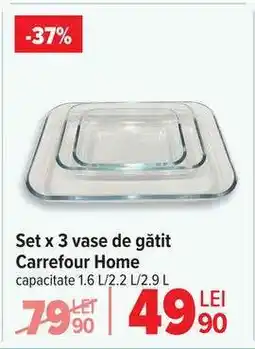 Carrefour Set x 3 vase de gătit Carrefour Home Ofertă