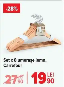 Carrefour Set x 8 umerașe lemn, Carrefour Ofertă