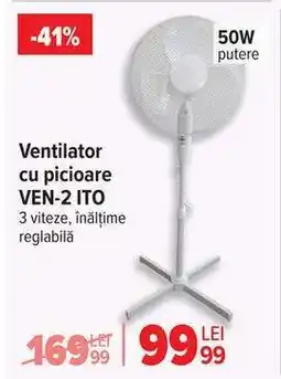 Carrefour Ventilator cu picioare VEN-2 ITO Ofertă