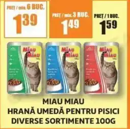 Auchan Miau miau hrană umedă pentru pisici Ofertă