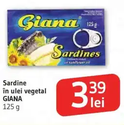 Supeco Sardine în ulei vegetal GIANA Ofertă