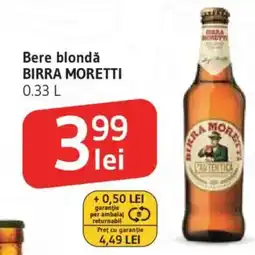 Supeco Bere blondǎ BIRRA MORETTI Ofertă