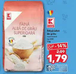 Kaufland Făină albă de grâu superioară tip 000 Ofertă