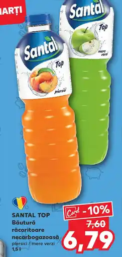 Kaufland SANTAL TOP Băutură răcoritoare necarbogazoasă piersici / mere verzi Ofertă