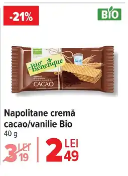Carrefour Market Napolitane cremă cacao/vanilie Bio Ofertă