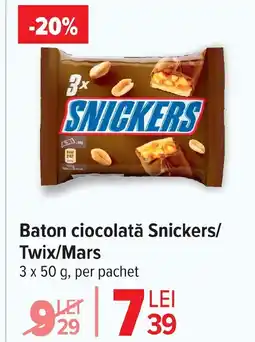 Baton ciocolată Snickers/ Twix/Mars