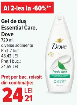 Gel de duş Essential Care, Dove
