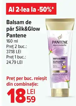 Balsam de păr Silk&Glow Pantene