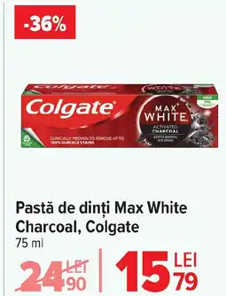 Carrefour Market Pastă de dinți Max White Charcoal, Colgate Ofertă