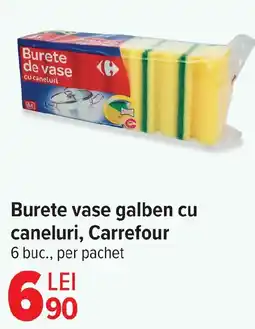 Carrefour Market Burete vase galben cu caneluri, Carrefour Ofertă