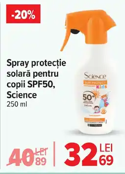 Carrefour Market Spray protecție solară pentru copii SPF50, Science Ofertă