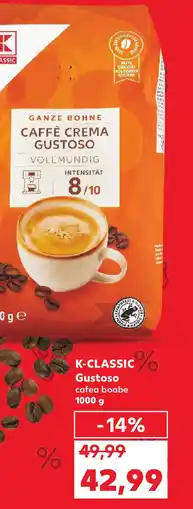 Kaufland K-CLASSIC Gustoso cafea boabe Ofertă