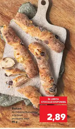 Kaufland Baton cu măsline Kalamata şi brânză proaspăt copt Ofertă