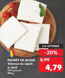 PACHET DE ACASĂ Telemea de capră şi vacă 45% grăsime