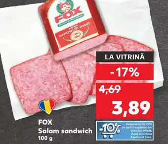 Kaufland FOX Salam sandwich Ofertă