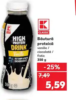 Kaufland Băutură proteică vanilie / ciocolată / fistic Ofertă