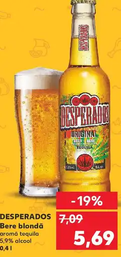 Kaufland DESPERADOS Bere blondă aromă tequila Ofertă