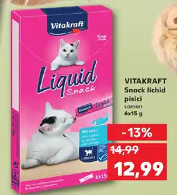 Kaufland VITAKRAFT Snack lichid pisici somon Ofertă