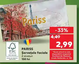Kaufland PARISS Şervețele faciale Ofertă