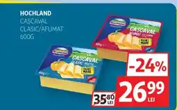 Auchan HOCHLAND Cascaval clasic/afumat Ofertă