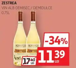 Auchan ZESTREA Vin alb demisec / demidulce Ofertă