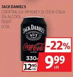 Auchan JACK DANIEL'S Cocktail cu whiskey şi Coca-cola Ofertă