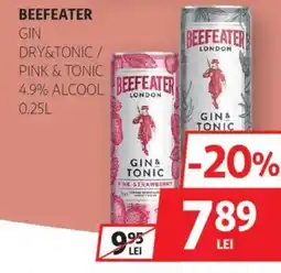 Auchan BEEFEATER Gin dry&tonic / pink & tonic Ofertă