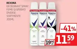 Auchan REXONA Deodorant spray femei şi bărbați Ofertă