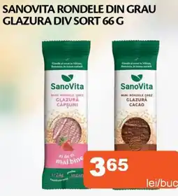 Sanovita rondele din grau glazura