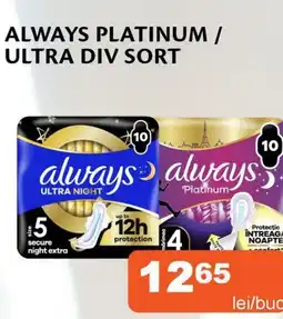 Unicarm Always platinum / ultra div sort Ofertă