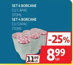 Auchan Set 6 Borcane cu capac Ofertă