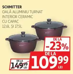 Auchan SCHMITTER Oală aluminiu turnat interior ceramic cu capac Ofertă