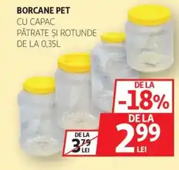 Auchan Borcane pet cu capac pătrate şi rotunde Ofertă