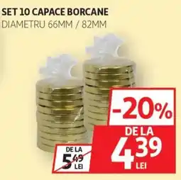 Auchan Set 10 capace borcane Ofertă