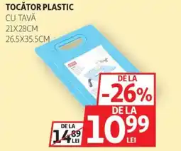 Auchan Tocător plastic cu tavă Ofertă