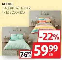 Auchan Actuel Lenjerie poliester Ofertă