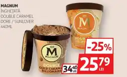 Auchan MAGNUM Înghețată double caramel Dore/sunlover Ofertă
