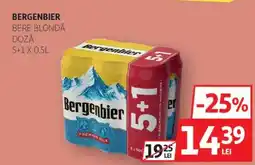 Auchan BERGENBIER Bere blondă doză Ofertă